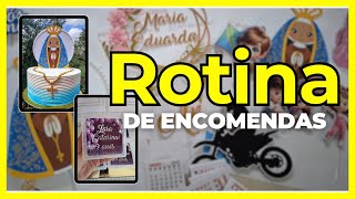 Rotina de encomendas  calendários  topos de bolo  lembrancinhas [upl. by Mosnar683]