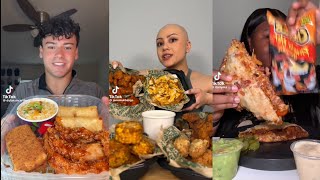 Mukbang ASMR 🤤🍲🍔  Tiktok Compilation pt3  WingstopRaising Canes Chipotle Toca Bell [upl. by Gypsie]