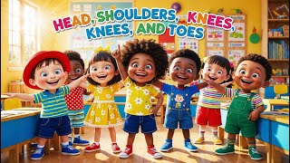 Head Shoulders Knees and Toes  Fun Kids Song with Actions for Learning Body Parts [upl. by Arihk]