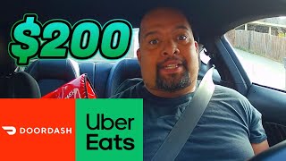 Can I Make 200 with DoorDash amp Uber Eats Multi Apping [upl. by Amelina]