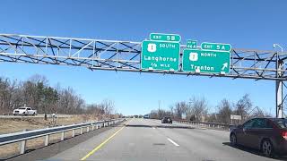 Interstate 295 Pennsylvania  Eastbound  I95 to Scudder Falls Bridge [upl. by Zoltai]