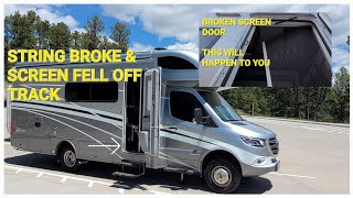 Winnebago View Navion BROKEN Retractable Screen Door  20202023 Models [upl. by Durwood]