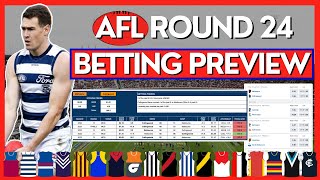 Betting Tips Trends amp Predictions For ALL Matches In Round 24  2024 AFL Season [upl. by Aia]