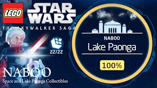 LEGO The Skywalker Saga  Naboo Space and Lake Paonga All Open World Collectibles 100 [upl. by Jew162]