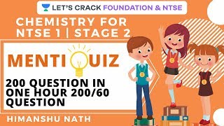 Mega Menti Quiz of Lockdown  200 Q60 min  NTSE Stage 1 amp Stage 2 2020  Himanshu Nath [upl. by Jangro399]