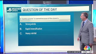 Weather Quiz Bomb cyclone  NBCDFW [upl. by Asereht]