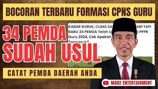 Seleksi CASN 2024 Senin depan  Ini 34 Daerah yang Sudah Resmi Usulkan Formasi guru CPNS amp PPPK 2024 [upl. by Gentilis]