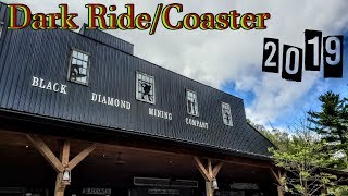 Knoebels Black Diamond Dark RideCoaster  2019 [upl. by Griffiths]