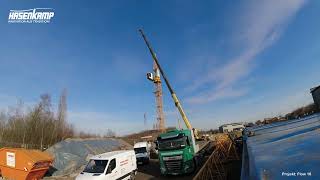 VideoUpdate 1 zum Neubau der Hasenkamp Firmenzentrale Zeitraffer Baukran [upl. by Potash]