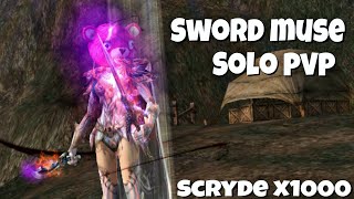 Solo Pvp Sword Muse  Scryde x1000 Lineage 2 [upl. by Nyre]