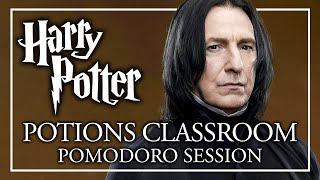 POTIONS CLASSROOM AMBIENCE  Snape Pomodoro Session  Harry Potter ASMR [upl. by Mccormick]