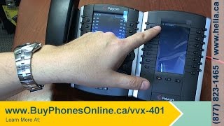 How To Transfer Calls on a Polycom VVX 401 Desk Phone [upl. by Nyloj241]