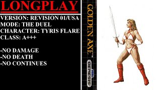 Golden Axe Rev 01USA Sega Genesis  Longplay  Tyris Flare  The Duel Mode  A [upl. by Duaner]