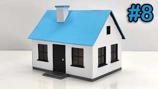 Simple Mini House With Cardboard  Miniature House 8 [upl. by Ayak]