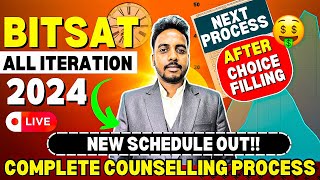 BITSAT Counselling Schedule 2024 Released 😍  BITS Pilani Cutoff 2024  BITSAT Counselling 2024 [upl. by Ingemar854]