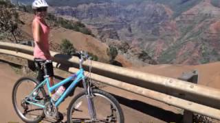 Biking Waimea Canyon  Adventure Travel Kauai [upl. by Etteniotnna]