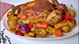 Spicy roast Chicken amp Vegetables [upl. by Anawait]