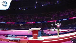 Anastasiya SAVITSKAYA BLR  2018 Artistic Gymnastics Europeans junior qualification vault [upl. by Jovitta]