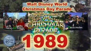 1989 Walt Disney World Christmas Day Parade  Joan Lunden  Alan Thicke  Kermit  Regis Philbin [upl. by Airrehs]