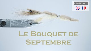 Montage Mouche Crevette de Surface Le Bouquet de Septembre Fish skull Articulated FishSpine [upl. by Anwahsit514]