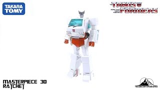 TakaraTomy Transformers MP30 Masterpiece RATCHET Video Review [upl. by Esetal408]