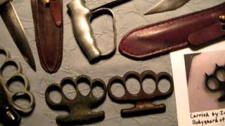 British Trench Knives amp Knuckle Dusters Antique Knife Collection [upl. by Lytsirhc]