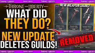 Throne amp Liberty NEW UPDATE DELETES GUILDS  Brand New WEAPON Skins  Halloween Event Cosmetics [upl. by Martres203]