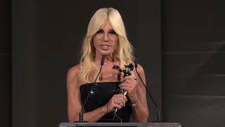 2018 CFDA Fashion Awards Donatella Versace Receives International Award [upl. by Adnuhsed752]