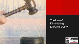 Understand the Law of Diminishing Marginal Utility LU6LO2 [upl. by Ethan263]