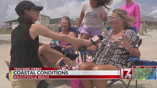 Beachgoers return to Wrightsville Beach after Debby [upl. by Schnell]