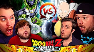 Reacting to DBZ Abridged Cell VS Without Watching Dragon Ball Z [upl. by Aicnorev]