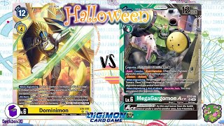 DIGIMON TCG Halloween match Dominimon Yellow vs MegaGargomon Green  OOPS [upl. by Bergeron]