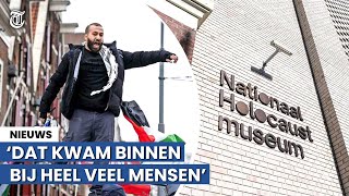 ‘Verboden groep tussen demonstranten bij Holocaustmuseum’ [upl. by Frodine]