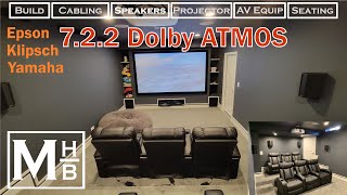 DIY 722 Dolby ATMOS 120” 4K Home Theater Tour amp Build Details [upl. by Durrej92]