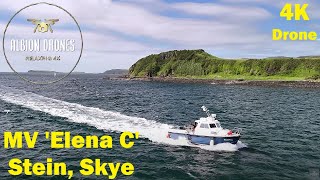 MV Elena C Loch Bay Stein Skye  DJI AIR3 4K  June 2024 [upl. by Quillan]