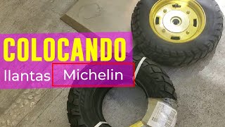 Colocando llantas Michelin en WS150 Sport [upl. by Raual641]