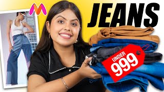 Best High WaistCargoFlared Jeans Under 1000 on Myntra  WomenGirl Jeans Haul 2024 By Priya Pandey [upl. by Kcirdneh]