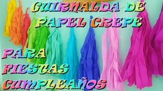 guirnaldas de papel crepe para colgar varios colores [upl. by Ephraim555]