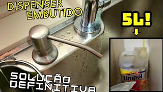 Melhor Dispenser Dosador de Detergente Com Mangueira Para Embutir Pia Cozinha Banheiro Tanque ➡️5L⬅️ [upl. by Aicekal175]