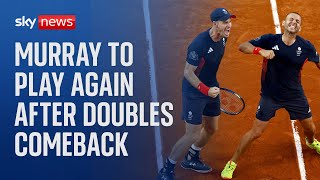 Paris 2024 Olympics Andy Murray and Dan Evans make stunning tie break comeback [upl. by Campagna]