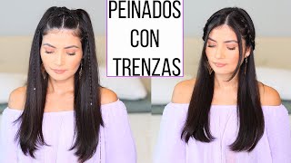 IDEAS DE PEINADOS CON TRENZAS FÁCILES Y RÁPIDOS PARA CABELLO LARGO  Bessy Dressy [upl. by Sonnie]