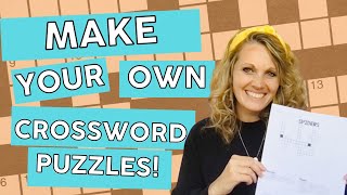 How to Easily Make Your Own Crossword Puzzles for the Classroom [upl. by Adrahs]