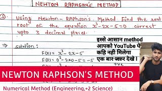 NewtonRaphsons Method  NR Method  Numerical Method  class 12  Real root upto 3 decimal Places [upl. by Johansen]