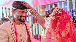 Achu 💕 Santhu  cinematic wedding video  ammalalo paidi kommalallo song [upl. by Holman379]