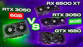 RTX 3050 6GB vs RX 6500 XT Can the new 6GB RTX 3050 compete with AMD [upl. by Clover224]