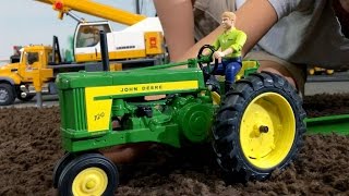 BRUDER Tractors for Children BWORLD FARM 🚜 All Engines running JOHN DEERE for Kids [upl. by Venuti]