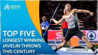 LONGEST Winning Javelin Throws This Century  European Championships [upl. by Eugene]