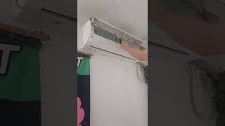 Air conditioner filter removal and installation process filter cleaning [upl. by Asare]