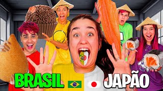 COMIDA BRASILEIRA VS JAPONESA doces extremos [upl. by Barrow]