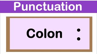 COLON  English grammar  How to use punctuation correctly [upl. by Attayek500]